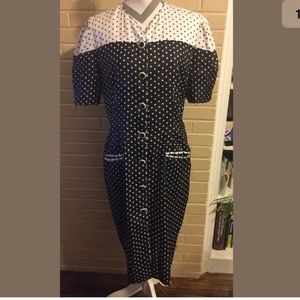 Vintage Leslie Fay Working Girl 80s Dress Size 12